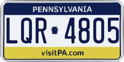 PA license plate LQR4805