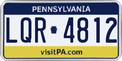 PA license plate LQR4812