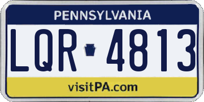 PA license plate LQR4813