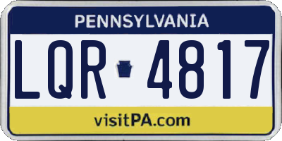PA license plate LQR4817