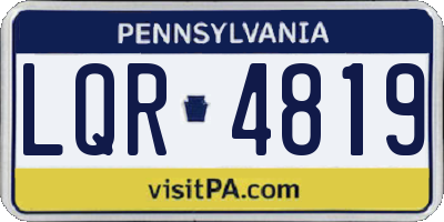 PA license plate LQR4819