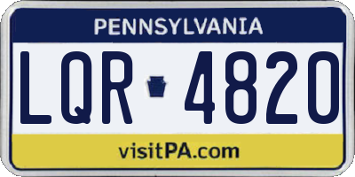 PA license plate LQR4820