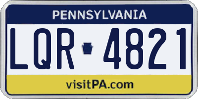PA license plate LQR4821