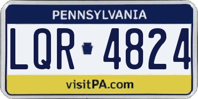 PA license plate LQR4824