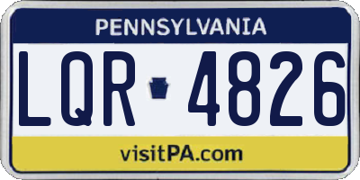 PA license plate LQR4826