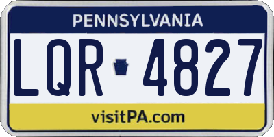 PA license plate LQR4827