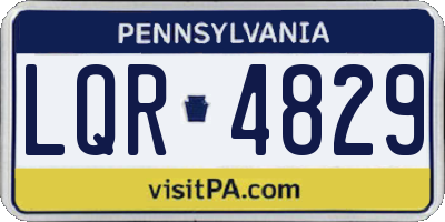 PA license plate LQR4829