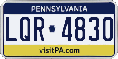 PA license plate LQR4830