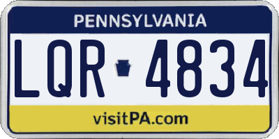 PA license plate LQR4834