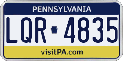 PA license plate LQR4835