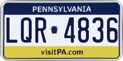 PA license plate LQR4836
