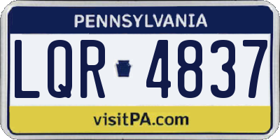 PA license plate LQR4837