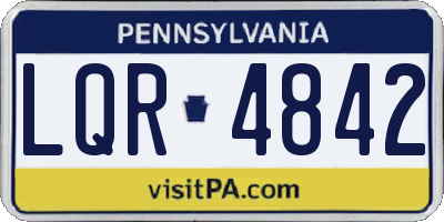 PA license plate LQR4842