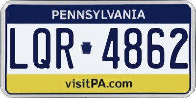 PA license plate LQR4862