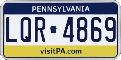 PA license plate LQR4869