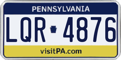 PA license plate LQR4876