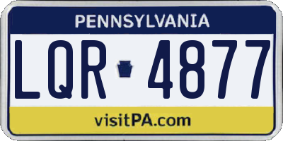 PA license plate LQR4877
