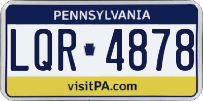 PA license plate LQR4878