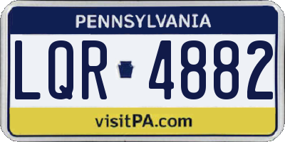 PA license plate LQR4882