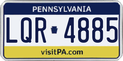 PA license plate LQR4885