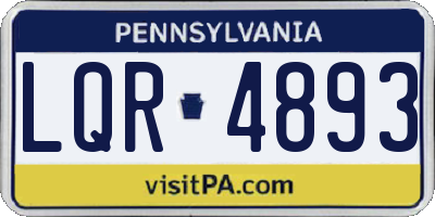 PA license plate LQR4893