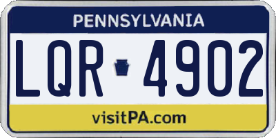 PA license plate LQR4902