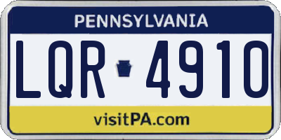 PA license plate LQR4910