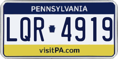 PA license plate LQR4919