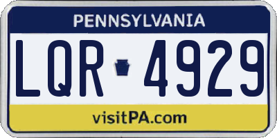 PA license plate LQR4929
