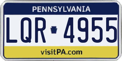 PA license plate LQR4955