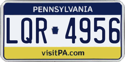 PA license plate LQR4956