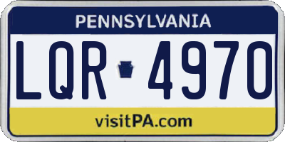 PA license plate LQR4970