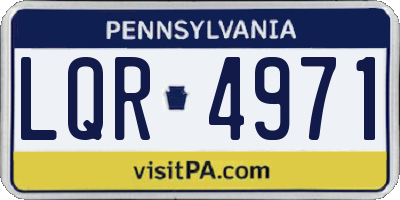 PA license plate LQR4971