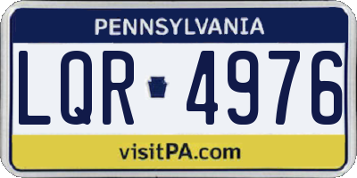 PA license plate LQR4976