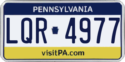 PA license plate LQR4977