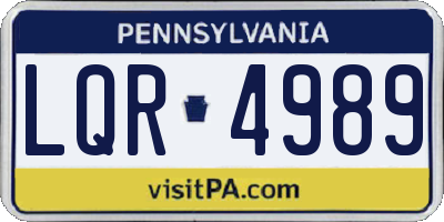 PA license plate LQR4989
