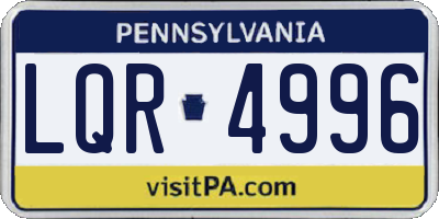 PA license plate LQR4996
