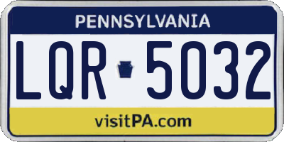 PA license plate LQR5032