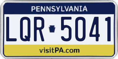 PA license plate LQR5041