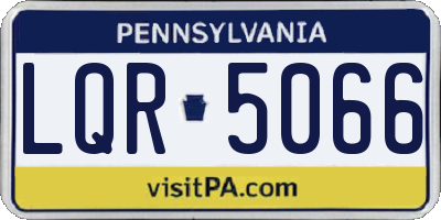 PA license plate LQR5066