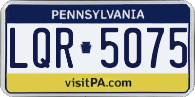PA license plate LQR5075