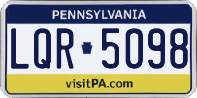 PA license plate LQR5098