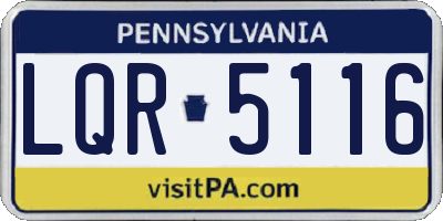 PA license plate LQR5116