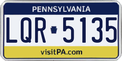 PA license plate LQR5135