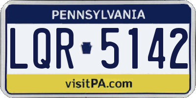 PA license plate LQR5142