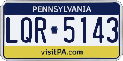 PA license plate LQR5143
