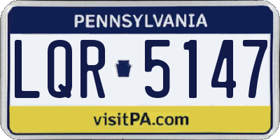 PA license plate LQR5147