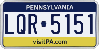 PA license plate LQR5151