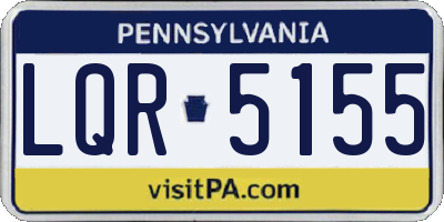 PA license plate LQR5155