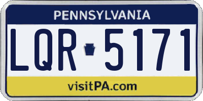 PA license plate LQR5171
